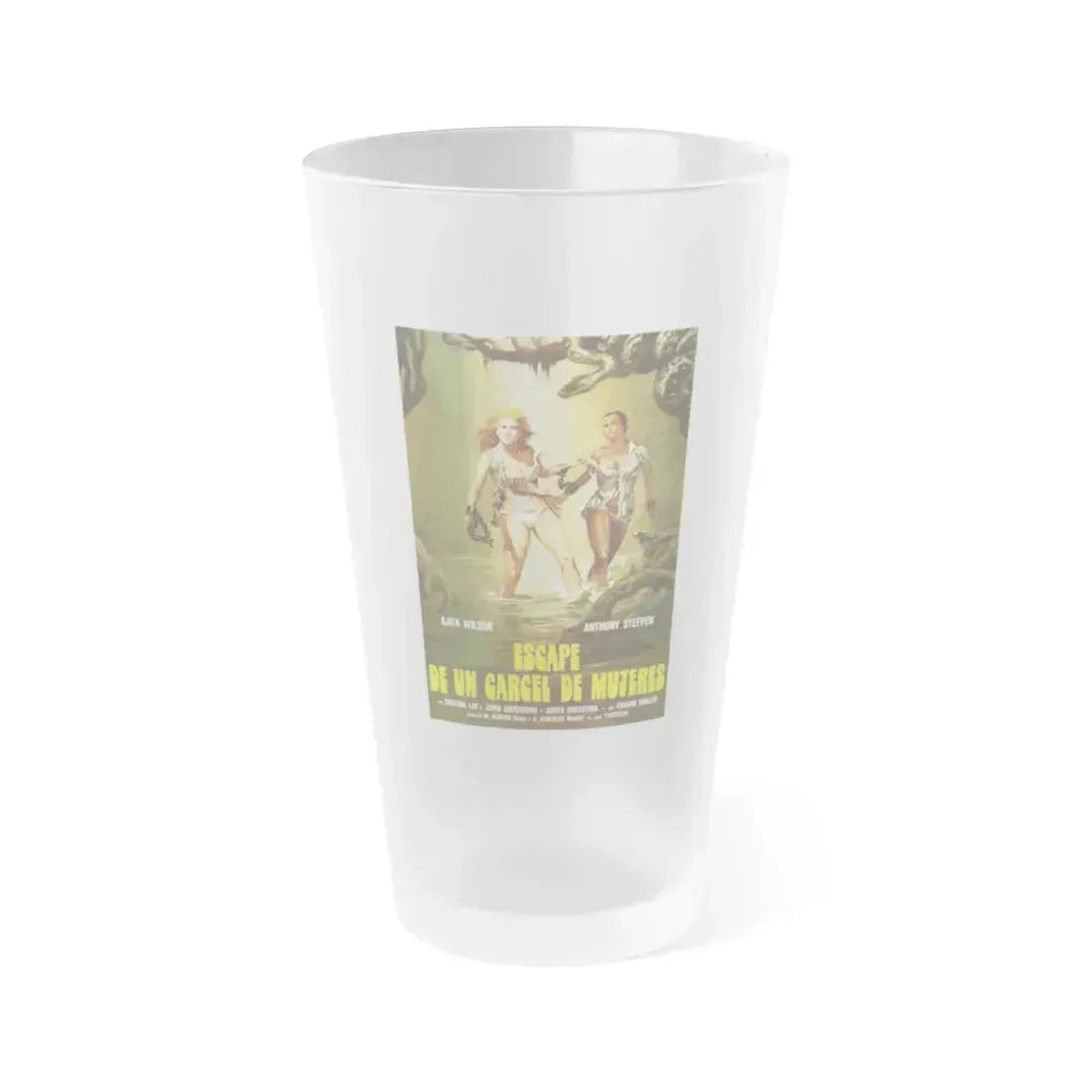 ESCAPE FROM HELL 1980 Movie Poster - Frosted Pint Glass 16oz 16oz Frosted - Go Mug Yourself