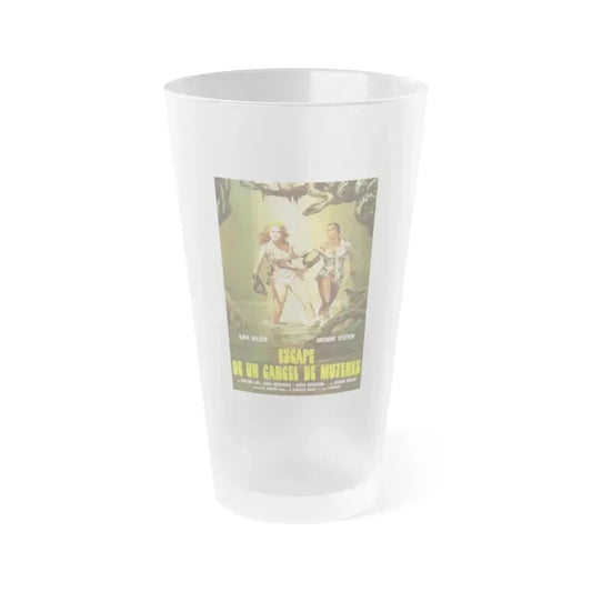 ESCAPE FROM HELL 1980 Movie Poster - Frosted Pint Glass 16oz 16oz Frosted - Go Mug Yourself