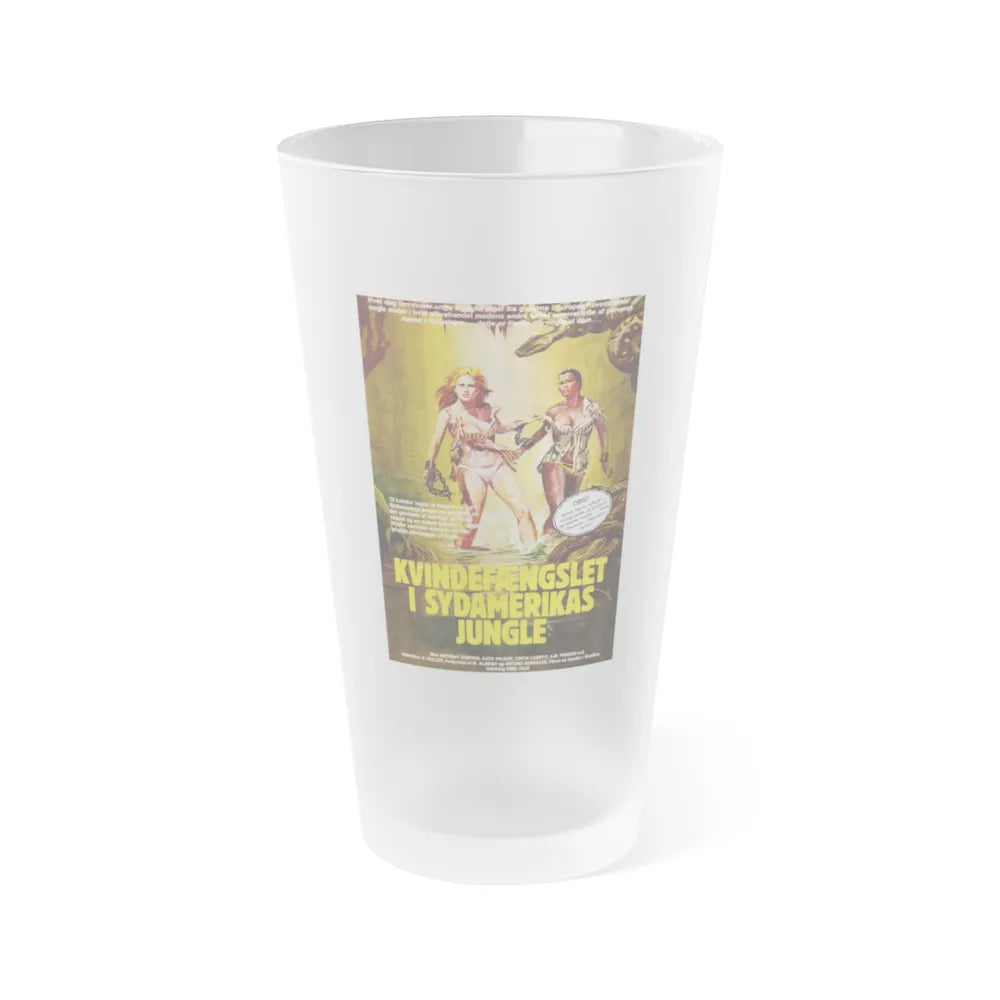 ESCAPE FROM HELL (DANISH) 1980 Movie Poster - Frosted Pint Glass 16oz-16oz-Frosted-Go Mug Yourself