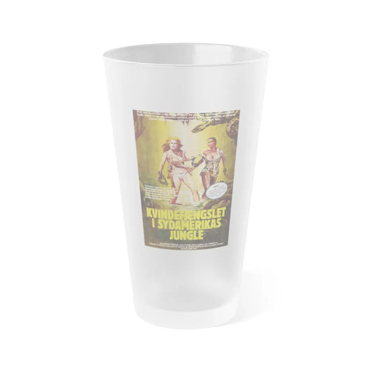 ESCAPE FROM HELL (DANISH) 1980 Movie Poster - Frosted Pint Glass 16oz-16oz-Frosted-Go Mug Yourself