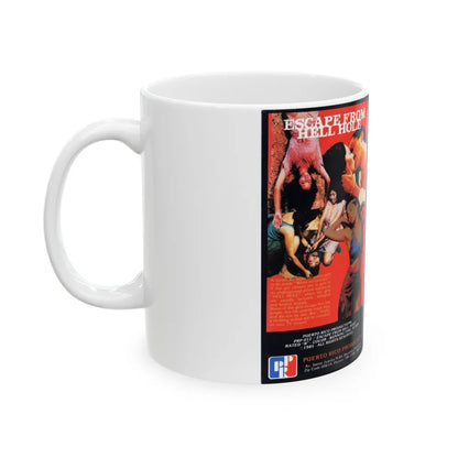 ESCAPE FROM HELL HOLE (VHS COVER) - White Coffee Mug-Go Mug Yourself