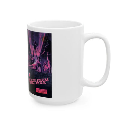 ESCAPE FROM HELL HOLE (VHS COVER) - White Coffee Mug-Go Mug Yourself