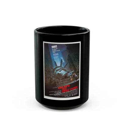ESCAPE FROM NEW YORK 1981 Movie Poster - Black Coffee Mug 15oz - Go Mug Yourself