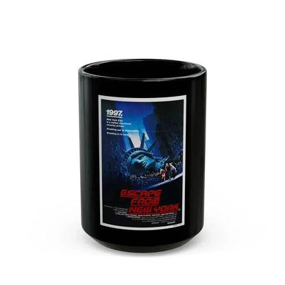 ESCAPE FROM NEW YORK (2) 1981 Movie Poster - Black Coffee Mug 15oz - Go Mug Yourself