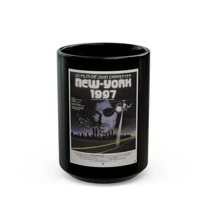 ESCAPE FROM NEW YORK (FRENCH) 1981 Movie Poster - Black Coffee Mug 15oz - Go Mug Yourself