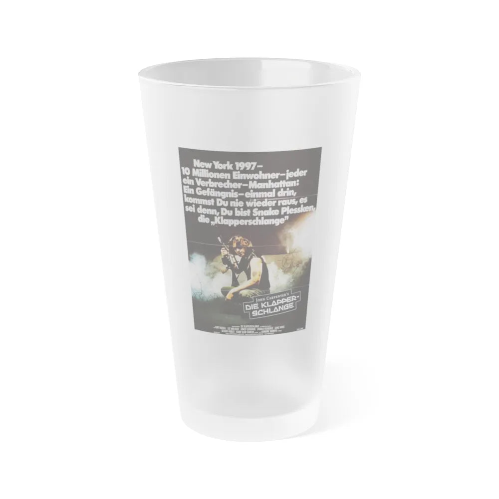 ESCAPE FROM NEW YORK (GERMAN) 1981 Movie Poster - Frosted Pint Glass 16oz-16oz-Frosted-Go Mug Yourself