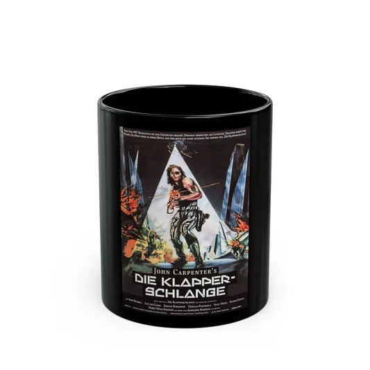 ESCAPE FROM NEW YORK (GERMAN) 2 1981 Movie Poster - Black Coffee Mug 11oz - Go Mug Yourself