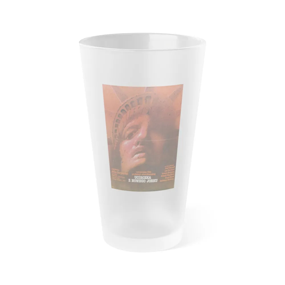 ESCAPE FROM NEW YORK (POLISH) 1981 Movie Poster - Frosted Pint Glass 16oz-16oz-Frosted-Go Mug Yourself