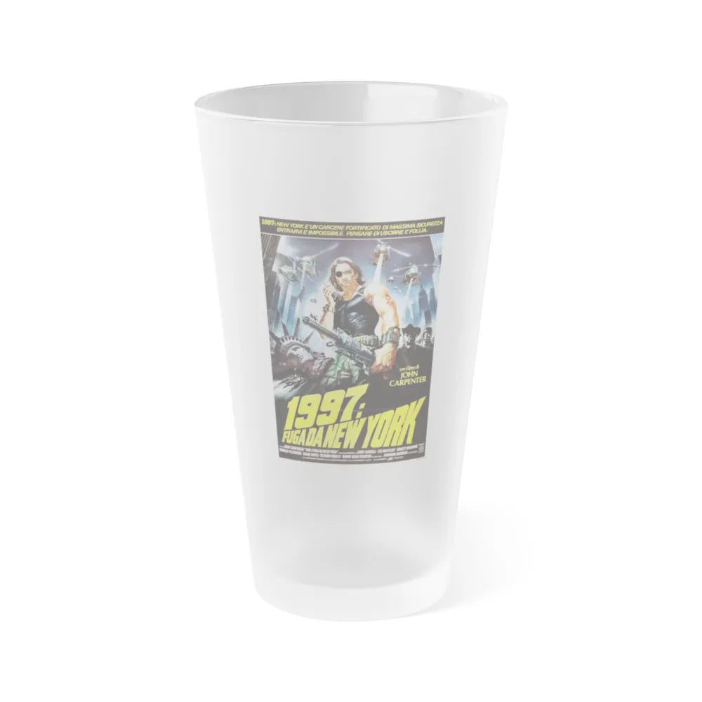 ESCAPE FROM NEW YORK (SPANISH) 1981 Movie Poster - Frosted Pint Glass 16oz-16oz-Frosted-Go Mug Yourself