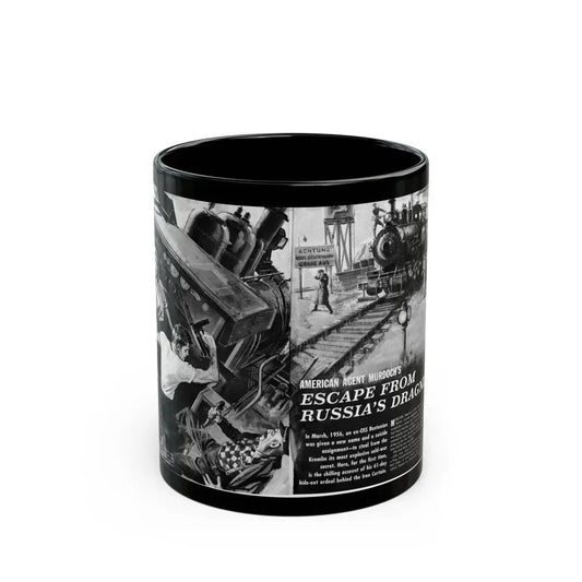 Escape From Russia's Dragnet, Bluebook Magazine, August 1963 - Black Coffee Mug 11oz - Go Mug Yourself