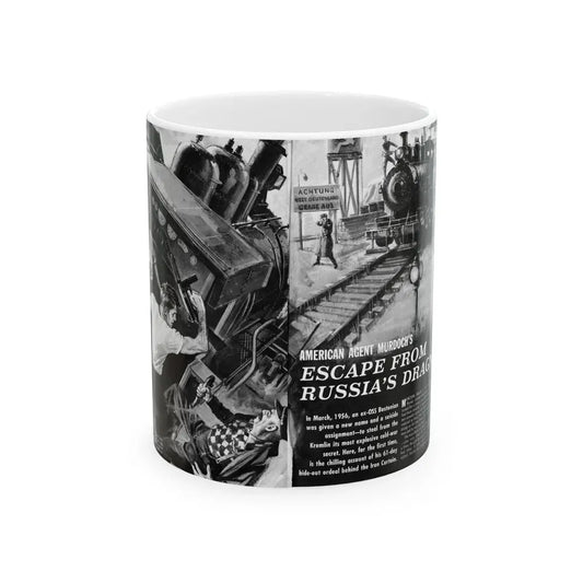 Escape From Russia's Dragnet, Bluebook Magazine, August 1963 - White Coffee Mug 11oz - Go Mug Yourself