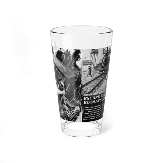 Escape From Russia's Dragnet, Bluebook Magazine, August 1963 - Pint Glass 16oz-16oz-Go Mug Yourself