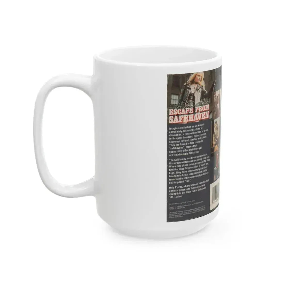 ESCAPE FROM SAFEHAVEN (VHS COVER) - White Coffee Mug - Go Mug Yourself