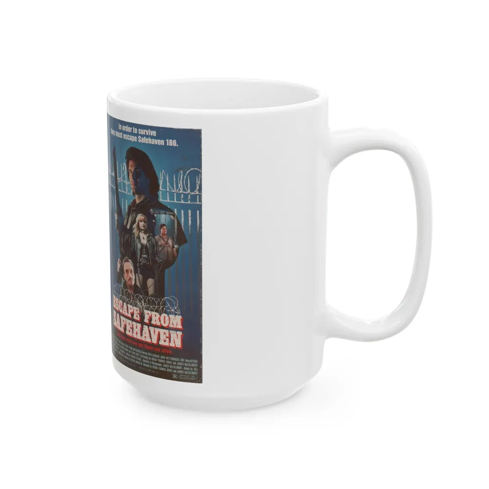 ESCAPE FROM SAFEHAVEN (VHS COVER) - White Coffee Mug-Go Mug Yourself