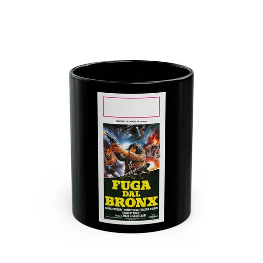 ESCAPE FROM THE BRONX (ITALIAN) 1983 Movie Poster - Black Coffee Mug 11oz - Go Mug Yourself