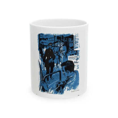 Escape in Athens, Saga, December 1954 - White Coffee Mug 11oz - Go Mug Yourself