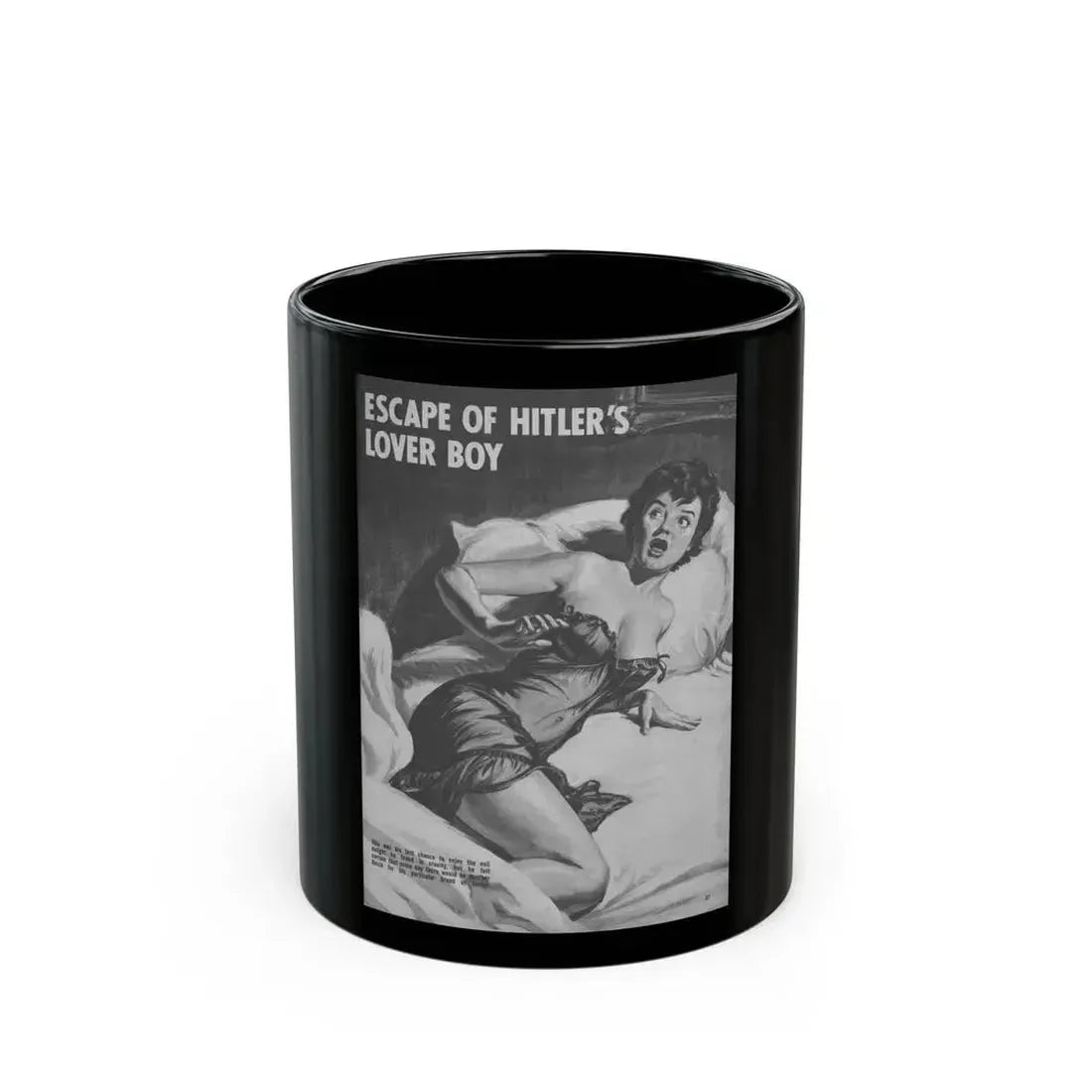 Escape Of Hitler's Lover Boy, World of Men, December 1963 - Black Coffee Mug 11oz - Go Mug Yourself