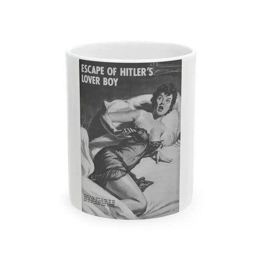 Escape Of Hitler's Lover Boy, World of Men, December 1963 - White Coffee Mug 11oz - Go Mug Yourself