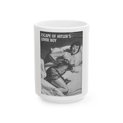 Escape Of Hitler's Lover Boy, World of Men, December 1963 - White Coffee Mug 15oz - Go Mug Yourself