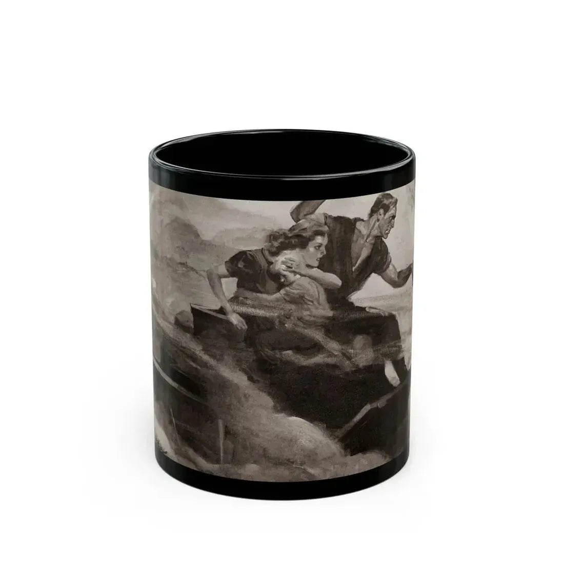 Escaping a Blaze, The Saturday Evening Post, October 16, 1937 - Black Coffee Mug 11oz - Go Mug Yourself