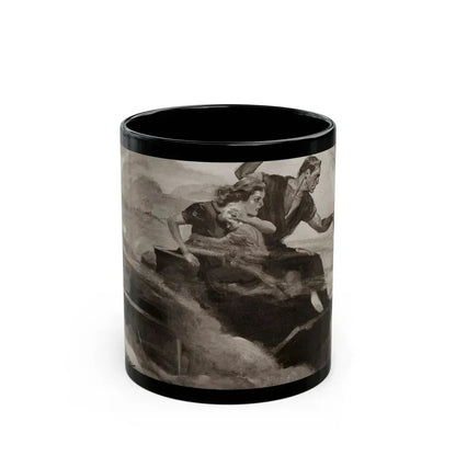 Escaping a Blaze, The Saturday Evening Post, October 16, 1937 - Black Coffee Mug 11oz - Go Mug Yourself