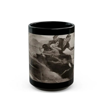 Escaping a Blaze, The Saturday Evening Post, October 16, 1937 - Black Coffee Mug 15oz - Go Mug Yourself