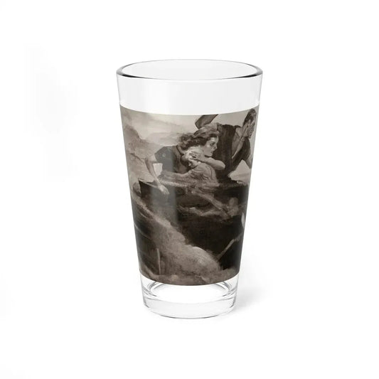 Escaping a Blaze, The Saturday Evening Post, October 16, 1937 - Pint Glass 16oz 16oz - Go Mug Yourself