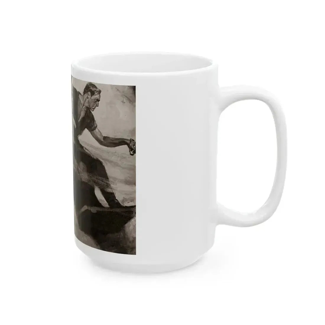 Escaping a Blaze, The Saturday Evening Post, October 16, 1937 - White Coffee Mug - Go Mug Yourself