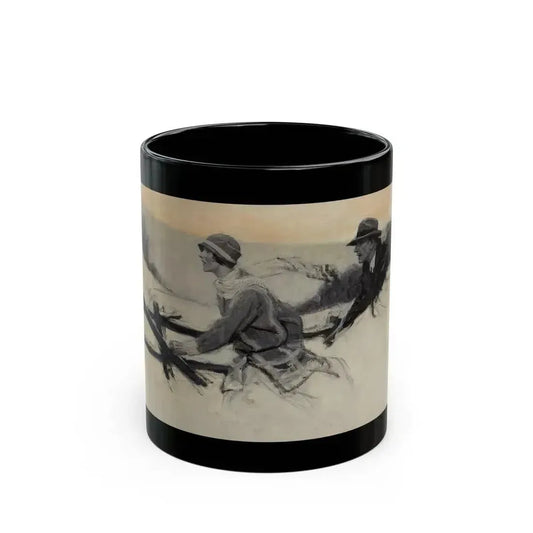 Escaping the Snow - Black Coffee Mug 11oz - Go Mug Yourself