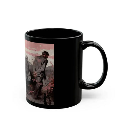 Escorting the Criminal, magazine interior story illustration - Black Coffee Mug - Go Mug Yourself