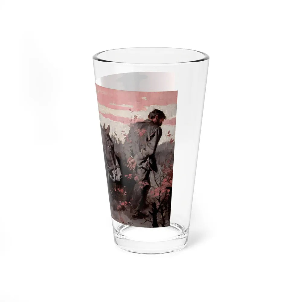 Escorting the Criminal, magazine interior story illustration - Pint Glass 16oz-Go Mug Yourself