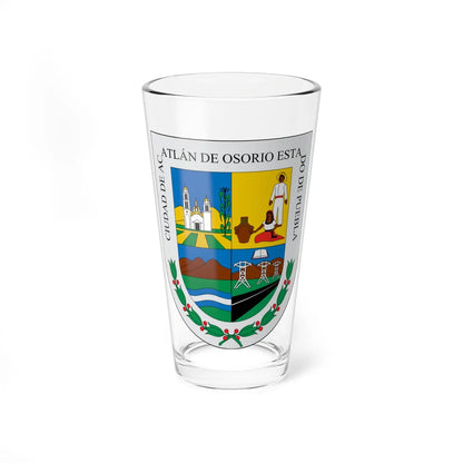 Escudo Acatlán (Mexico) (Coat of Arms) Pint Glass 16oz 16oz - Go Mug Yourself