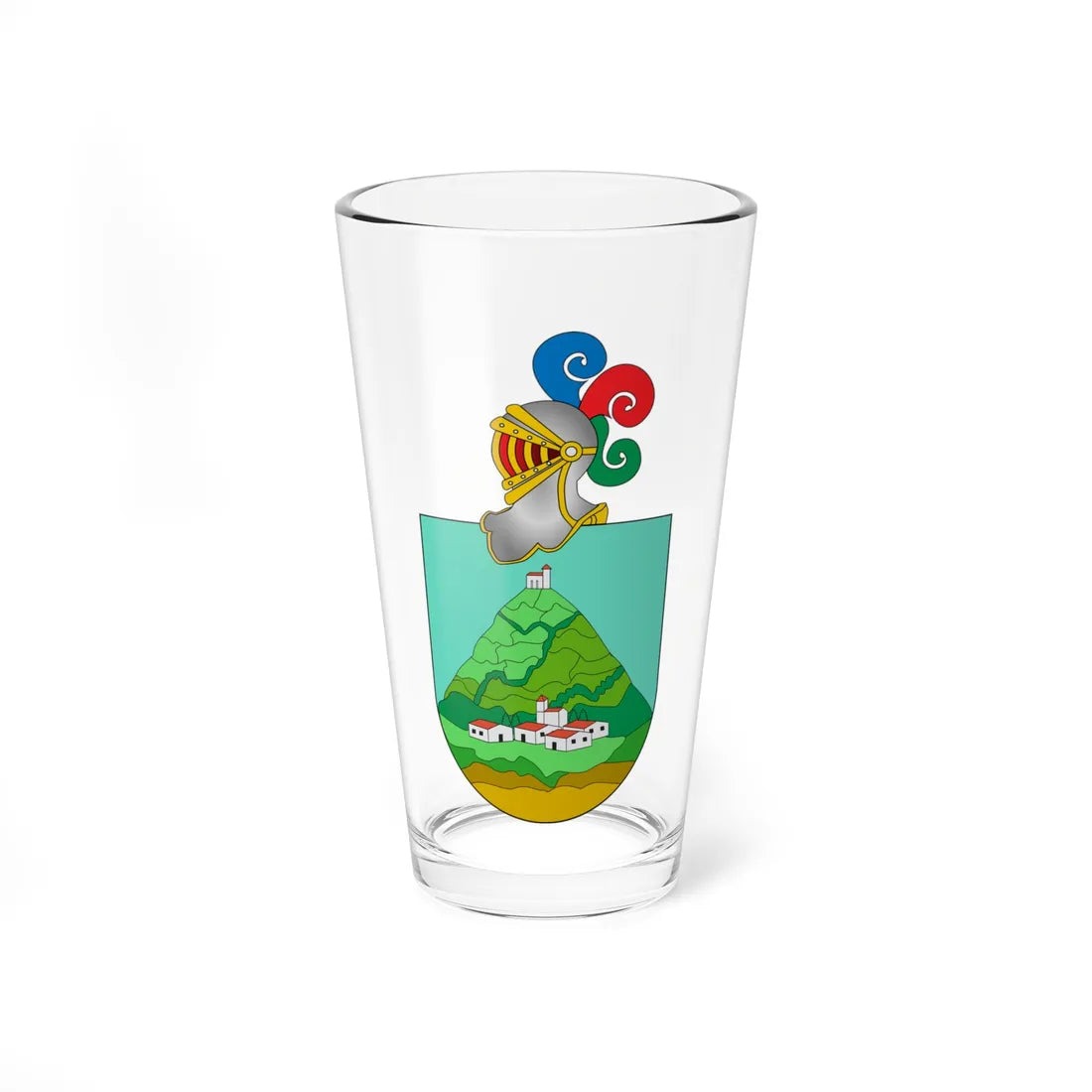 Escudo Añorbe con casco (Spain) (Coat of Arms) Pint Glass 16oz 16oz - Go Mug Yourself