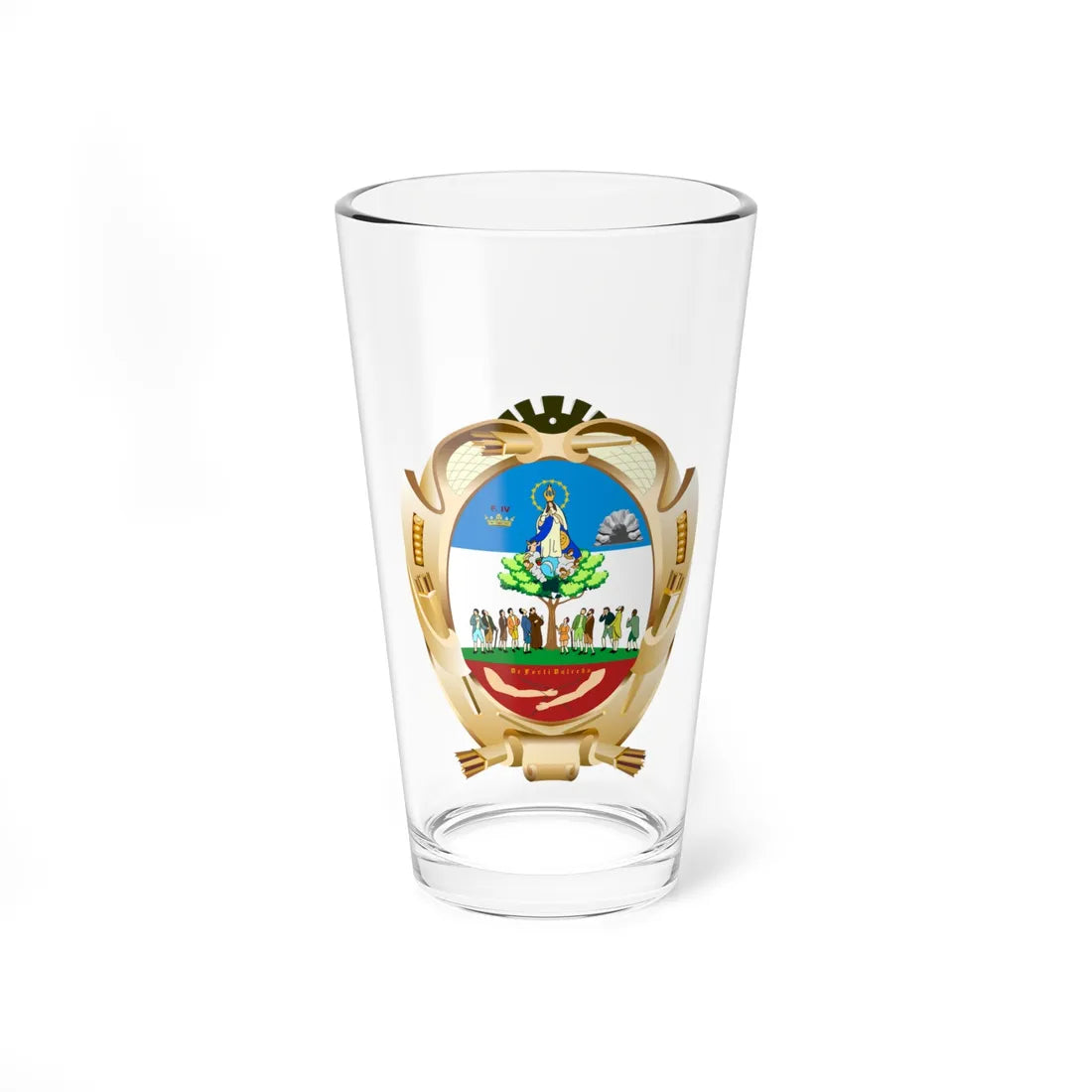 Escudo armas de celaya (Costa Rica) (Coat of Arms) Pint Glass 16oz 16oz - Go Mug Yourself