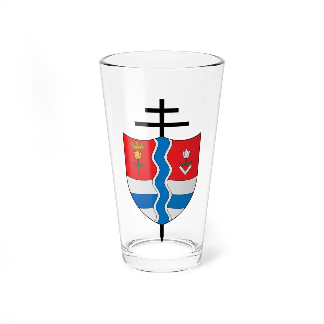 Escudo Arquidiócesis de Barranquilla (Colombia) (Coat of Arms) Pint Glass 16oz 16oz - Go Mug Yourself