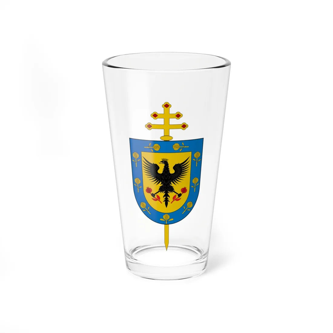 Escudo Arquidiócesis de Bogotá (Colombia) (Coat of Arms) Pint Glass 16oz 16oz - Go Mug Yourself