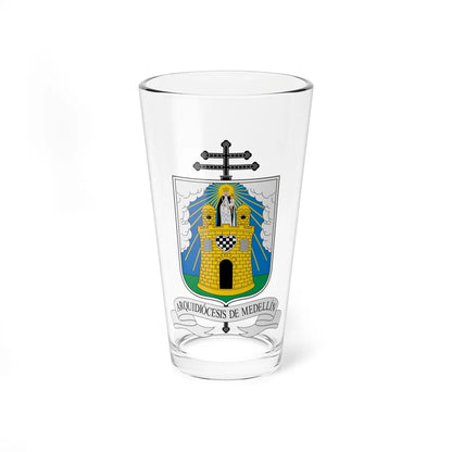 Escudo Arquidiócesis de Medellín (Colombia) (Coat of Arms) Pint Glass 16oz 16oz - Go Mug Yourself