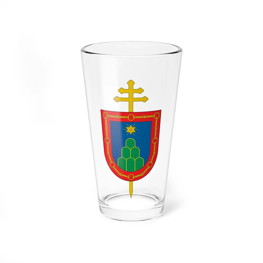 Escudo Arquidiócesis de Nueva Pamplona (Colombia) (Coat of Arms) Pint Glass 16oz 16oz - Go Mug Yourself