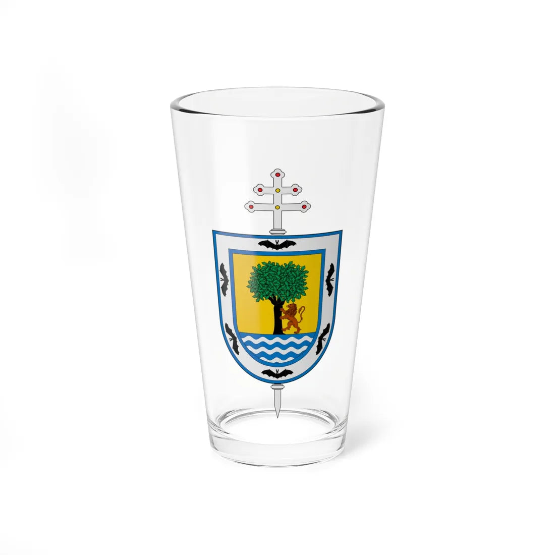 Escudo Arquidiócesis de Santa Fe de Antioquia (Colombia) (Coat of Arms) Pint Glass 16oz 16oz - Go Mug Yourself