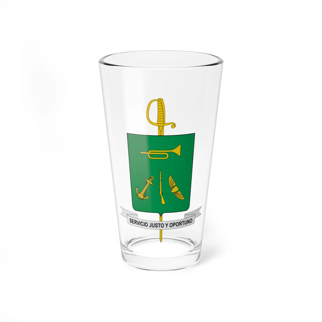 Escudo Caja de Retiro de las FF.MM-Colombia (Colombia) (Coat of Arms) Pint Glass 16oz 16oz - Go Mug Yourself
