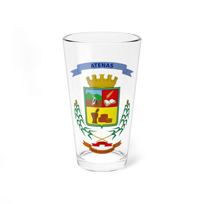 Escudo Cantón Atenas Alajuela Costa Rica (Costa Rica) (Coat of Arms) Pint Glass 16oz 16oz - Go Mug Yourself