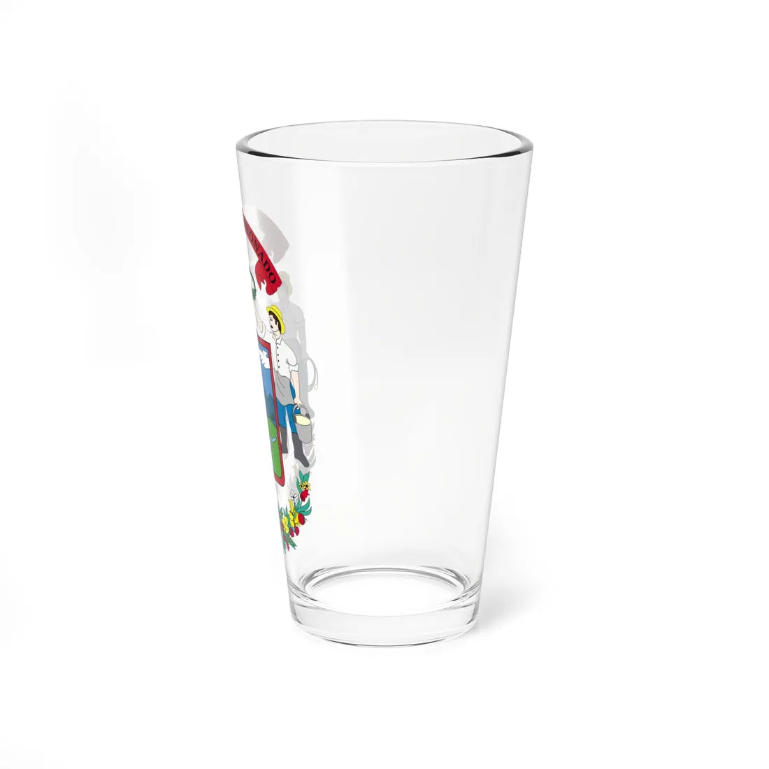 Escudo Cantón Vázquez de Coronado Costa Rica (Costa Rica) (Coat of Arms) Pint Glass 16oz - Go Mug Yourself