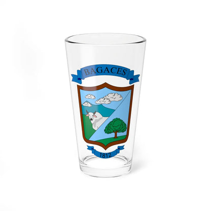 Escudo cantonal bagaces (Costa Rica) (Coat of Arms) Pint Glass 16oz 16oz - Go Mug Yourself