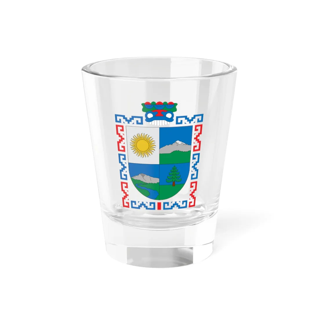 Escudo Chalchicomula de Sesma (Mexico) (Coat of Arms) Shot Glass 1.5oz 1.5oz - Go Mug Yourself