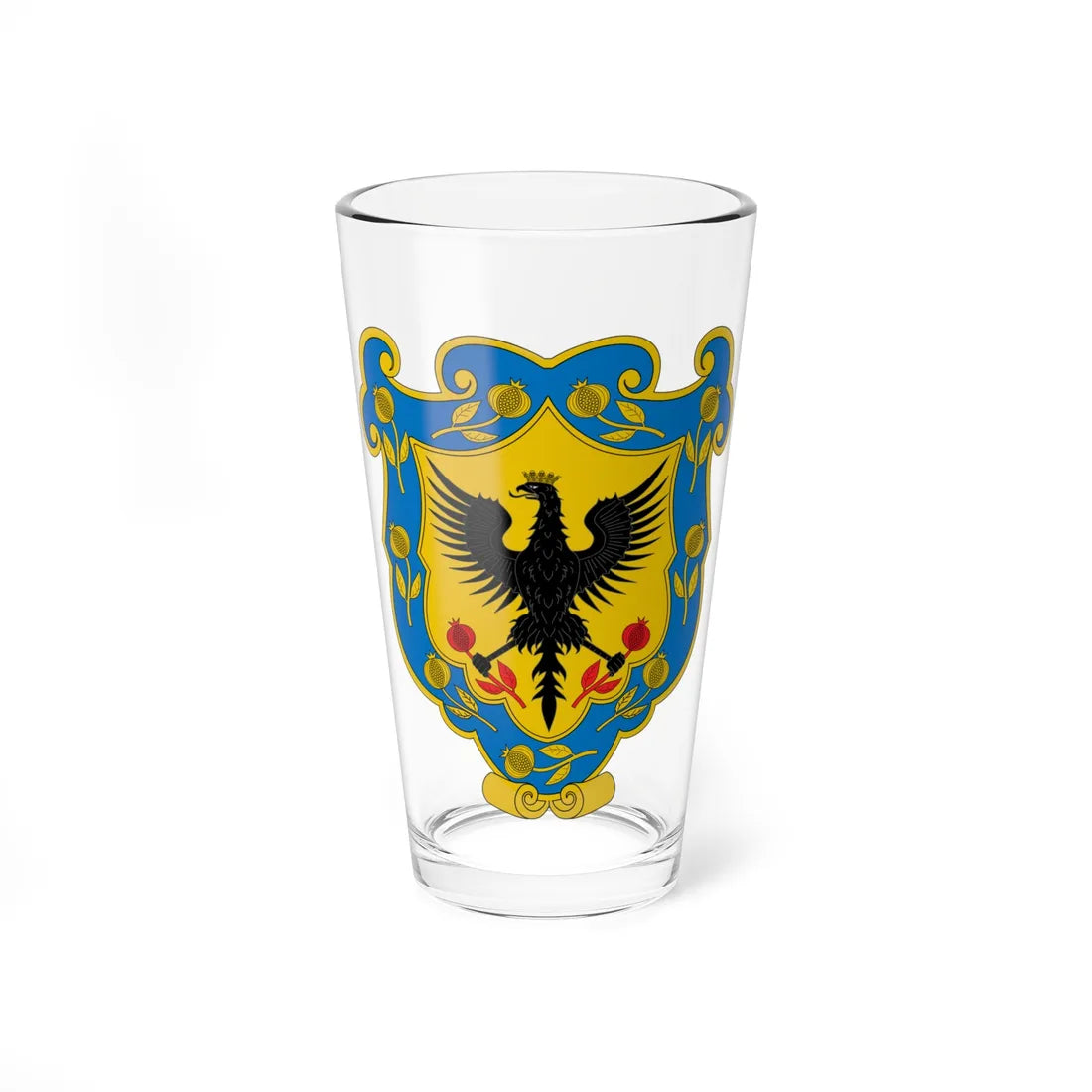 Escudo Colonial de Bogotá (Colombia) (Coat of Arms) Pint Glass 16oz 16oz - Go Mug Yourself