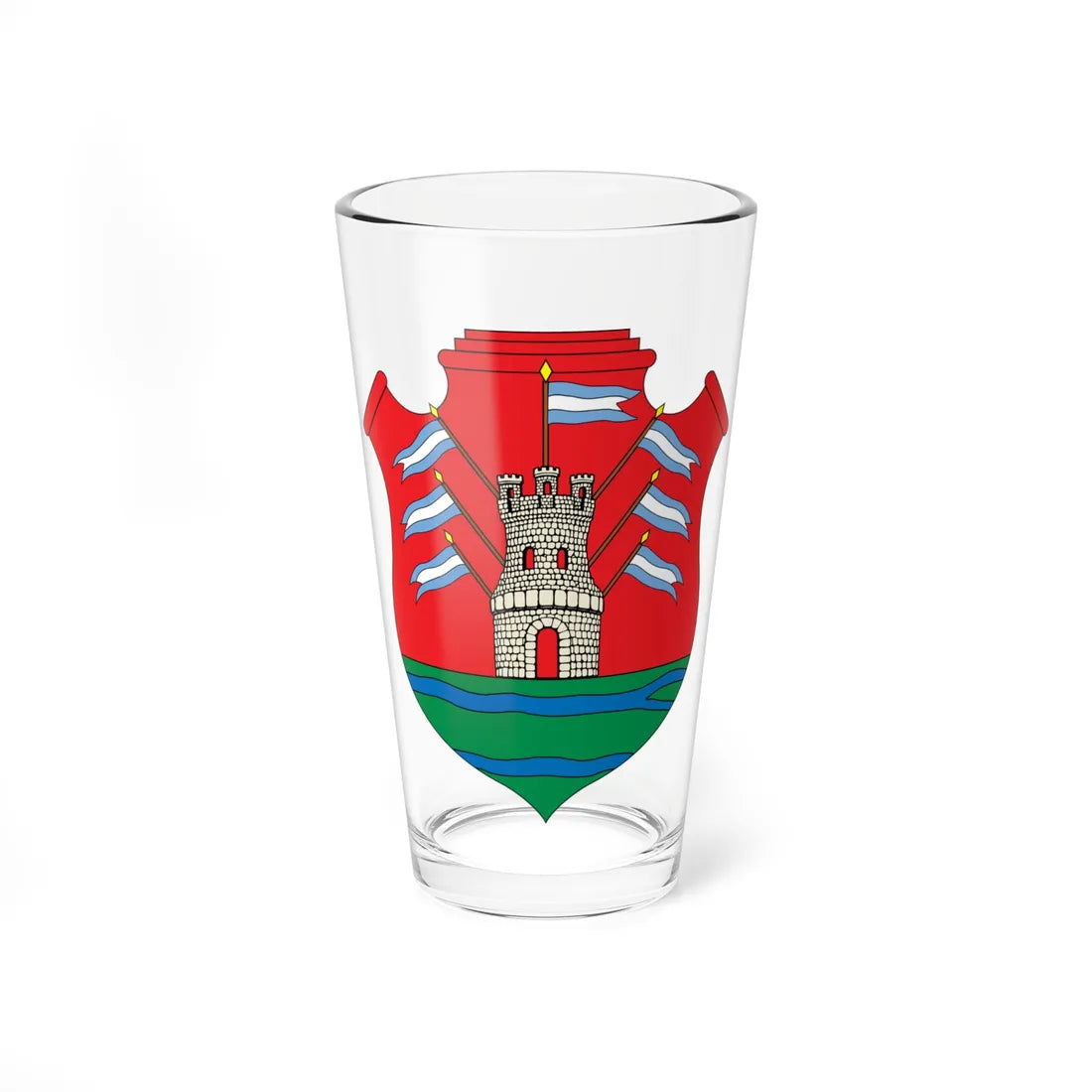 Escudo Córdoba-Argentina-color (Argentina) (Coat of Arms) Pint Glass 16oz 16oz - Go Mug Yourself