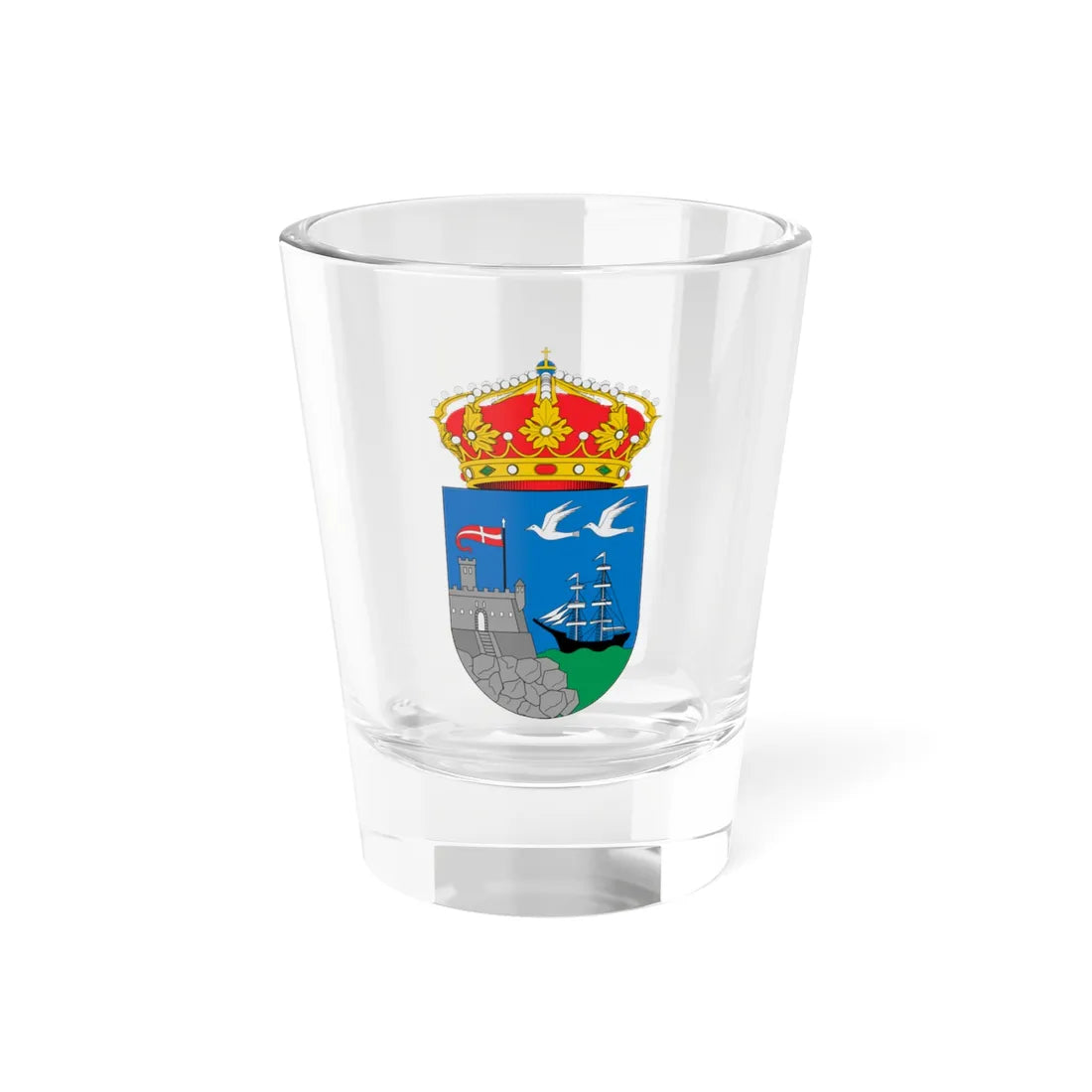 Escudo de A Guarda (Spain) (Coat of Arms) Shot Glass 1.5oz 1.5oz - Go Mug Yourself