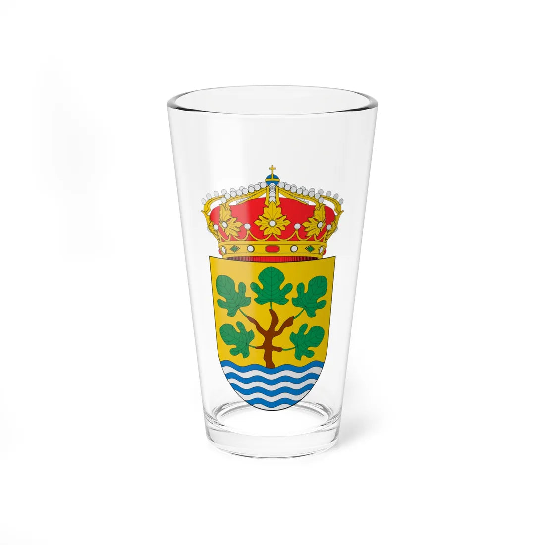 Escudo de Abegondo (Spain) (Coat of Arms) Pint Glass 16oz 16oz - Go Mug Yourself
