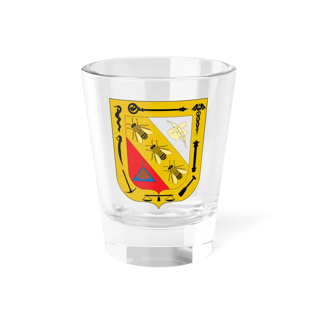 Escudo de Abejorral (Spain) (Coat of Arms) Shot Glass 1.5oz 1.5oz - Go Mug Yourself