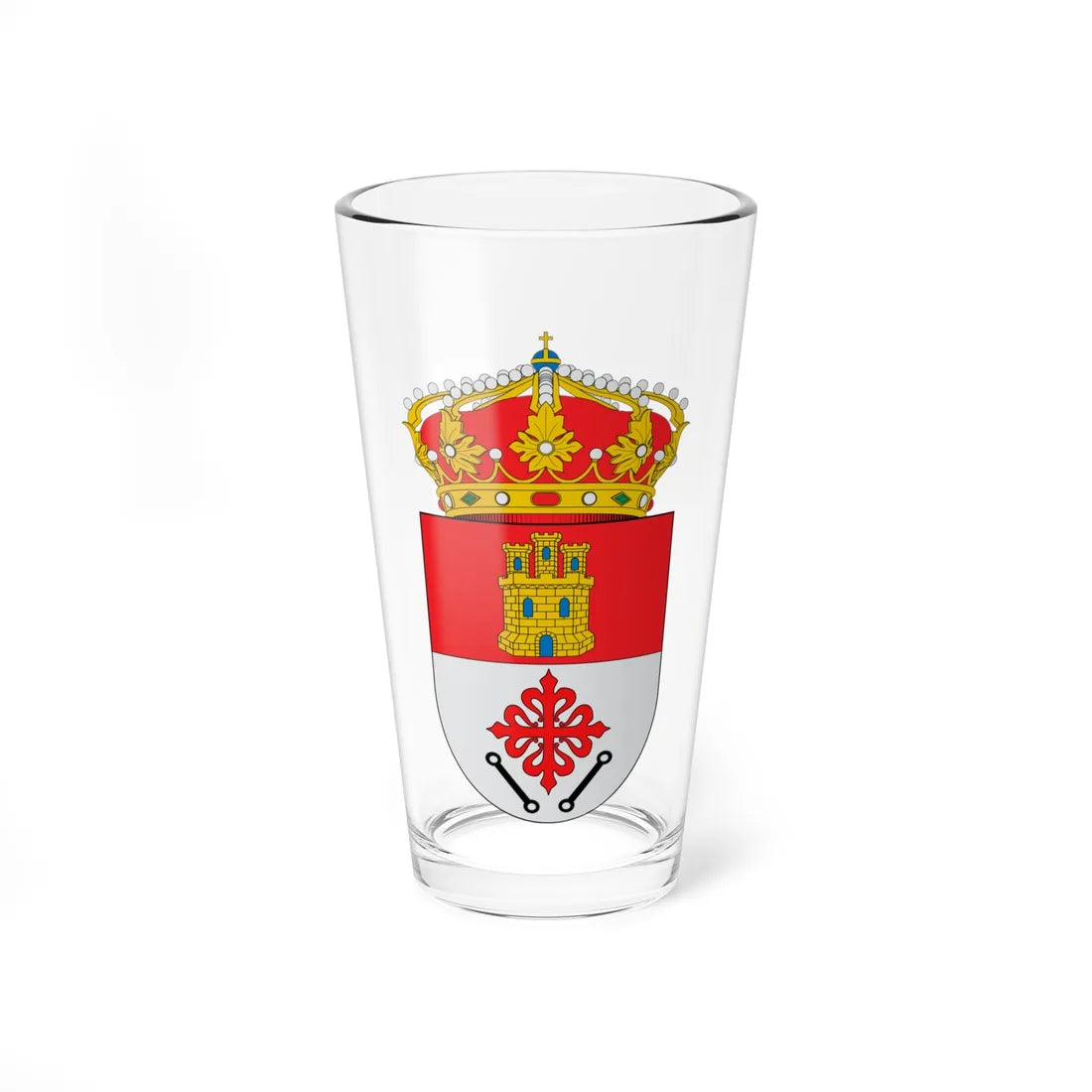 Escudo de Abenójar (Spain) (Coat of Arms) Pint Glass 16oz 16oz - Go Mug Yourself
